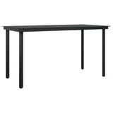 7 Piece Outdoor Dining Set Brown and Black 3099386