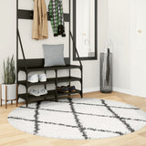 Shaggy Rug PAMPLONA High Pile Modern Cream and Black 160 cm 375378
