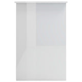 Desk High Gloss White 100x50x76 cm Engineered Wood 800555