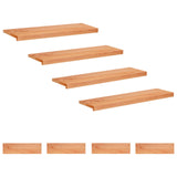 Stair Treads 8 pcs 90 x 30 x 2 cm Varnish Solid Beech Wood 3446288