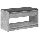 Hall Bench with Cushion Concrete Grey 83 x 38 x 45 cm 891579