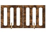Folding Pet Fence 2 pcs Smoked Oak 100.5 x 38 x 70 cm 8005963