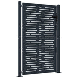 Garden Gate Anthracite 100x150 cm Steel Square Design 153193