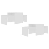 Coffee Table Set White 100x48x40 cm Engineered Wood 802912
