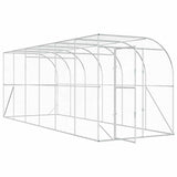 Against Wall Chicken Coop Silver 600 x 200 x 215 cm 3434732
