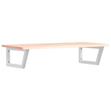 Basin Shelf Wall Mounted Steel and Solid Wood Oak 3302602