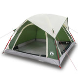 Camping Tent Cabin 4-Person Green Waterproof 4009452