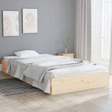 Bed Frame Natural wood Solid pine wood Single Durable Bed Frame 820052
