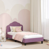 Children's Bed Frame with Headboard Purple 80 x 160 cm Velvet 42010940