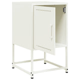 ZNTS Bedside Cabinet White 36x39x60.5 cm Steel 846456