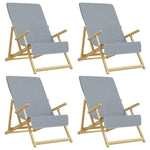 Beach Towels 4 pcs Grey 60x135 cm Fabric 400 GSM 3157052