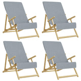 Beach Towels 4 pcs Grey 60x135 cm Fabric 400 GSM 3157052