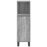 3 Piece Bathroom Furniture Set Grey Sonoma Engineered Wood 3190235