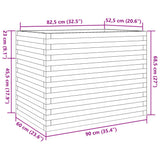 Garden Planter 90x60x68.5 cm Solid Wood Pine 3282499