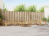 Outdoor Sofa Set 7 pcs White 79 x 79 x 37 cm Solid Acacia Wood 3386553