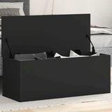 Storage Box Black 90x35x35 cm Engineered Wood 840682