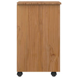 Rolling Cabinet with Drawers CORONA Honey Brown 42040541