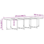 Garden Dining Set 11 pcs Black Steel 3335861