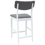 Dining Chairs 2 pcs White 48 x 49 x 95 cm Solid Rubber Wood 42020478