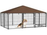 Outdoor Dog Kennel Puppy Play Pen with Canopy Garden Playpen Fence Crate Enclosure Cage Rotating T3398P376414