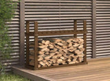 Firewood Rack Honey Brown 110x35x108.5 cm Solid Wood Pine 823860