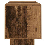 TV Cabinet with LED Lights Old Wood 160x35x40 cm Engineered Wood 856359