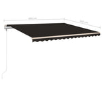 ZNTS Manual Retractable Awning with Posts 4x3.5 m Anthracite 3070019