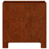 Planters with Legs 2 pcs Rusty 30x30x30 cm Corten Steel 823679