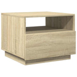 Coffee Table with LED Lights Sonoma Oak 50x49x40 cm 839828