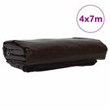 Tarpaulin 650g / m Brown 4 x 7 m Canvas with PVC Coating 42017713