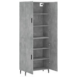 Highboard Concrete Grey 69.5x34x180 cm Engineered Wood 3195695