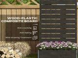 34 x 69.5cm Garden Planter Box, with Back Trellis, Black T3398P323953