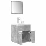 3 Piece Bathroom Furniture Set Concrete Grey Engineered Wood 3324892