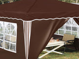 Pop-up Party Tent 288 x 288 x 245 cm Brown Oxford Fabric 42019775