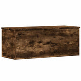 Storage Box Smoked Oak 90x35x35 cm Engineered Wood 840685