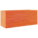 Garden Planter Wax Brown 110x40x45.5 cm Solid Wood Pine 847275
