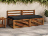 Seat Cushion SOEST 100% Polyester Anthracite 120 x 80 x 10 cm 946801