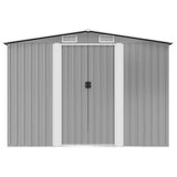 Garden Storage Shed Grey Metal 257x205x178 cm 42907