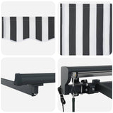 Electric Retractable Awning Anthracite and White 4 x 3.5 m 3422061