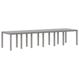 Garden Dining Set 13 pcs Light Grey Polt rattan 3378787