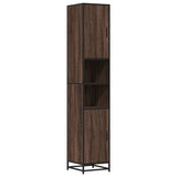 Bathroom Cabinet Brown Oak 35x37.5x188.5 cm Engineered Wood and Metal 3300884