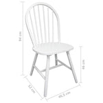 Dining Chairs 2 pcs White Solid Rubber Wood 242026