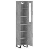 Highboard Concrete Grey 34.5x34x180 cm Engineered Wood 3199197