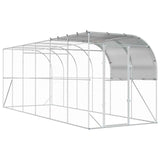 Against Wall Chicken Coop Silver 600 x 200 x 215 cm 3434742