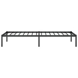 Metal Bed Frame without Mattress Black 75x190cm 350836