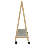 Clothes Rack with Shelves and Wheels 106x34x106,5 cm Bamboo 4008905