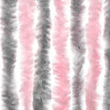 Fly Curtain Silver Grey and Pink 100x200 cm Chenille 377364