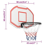 Basketball Backboard White 90x60x2 cm Polyethene 93663