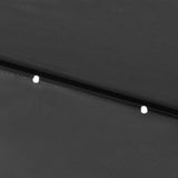 Garden Parasol with LEDs and Steel Pole Anthracite 2x3 m 313788