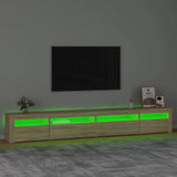 TV Cabinet with LED Lights Sonoma Oak 270x35x40 cm 3152748